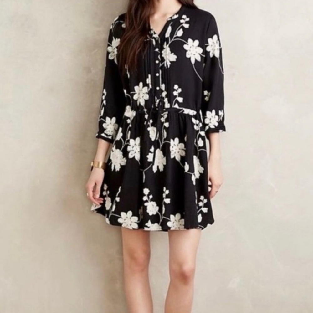Anthro Isabella Sinclair Naomi Embroidered Dress